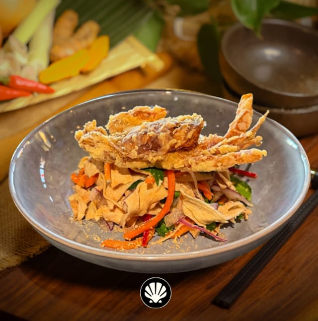 Heart of Palm Salad with Soft Shell Crab / Gỏi Củ Hủ Dừa Cua Lột.